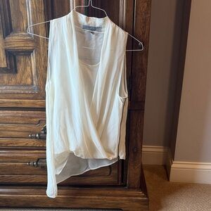 Papermoon Cream Draped Sleeveless Blouse